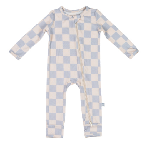 Zippered Romper (Checkered) – Snuggle & Slumber