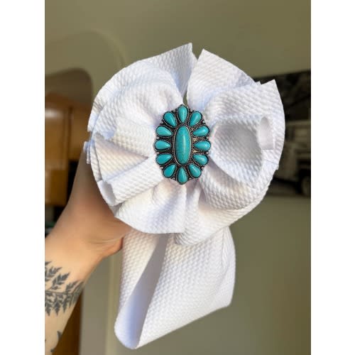 Solid Color messy Headwrap With Charm