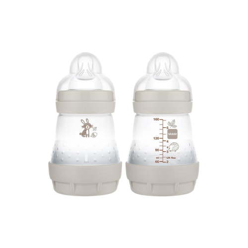 MAM Easy Start Anti-Colic Matte Bottle 5 oz (2-Count), Baby Essentials, Slow Flow Bottles with Silicone Nipple, MAM Matte 5oz 2P Btl - Walmart.ca