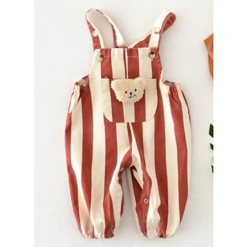 Teddy Pocket Striped Overalls – Teeny Mini Me