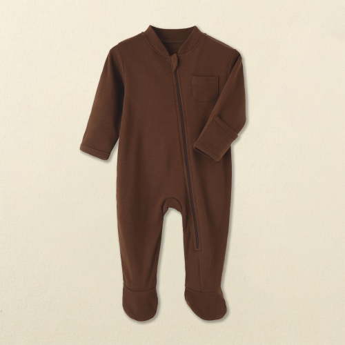 Cowsor Organic Cotton Baby Footie Pajamas Newborn Soft Zip Sleeper
