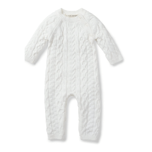 Organic Cable Knit Sweater Romper