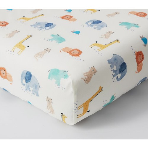 Scout Safari Organic Crib Fitted Sheet