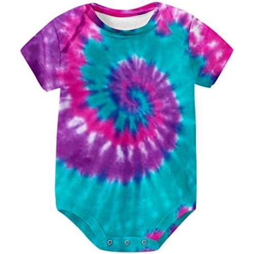 rrhss Newborn Baby Tie Dye Clothes Infant One Piece Bodysuit Romper Baby Girls Boys Outfits