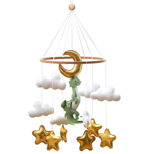 Wenqik Crib Mobile for Nursery Green Leaf Dragon Mobile Crib Forest Green Forest Shower Gift for and(Dragon)