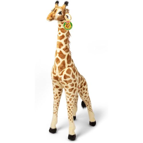 Melissa & Doug Giant Giraffe Stuffed Animal, Lifelike Plush Toy Stands Over 4-Feet Tall, Surface Washable Pretend Play Toddler Toys for Girls & Boys 3+