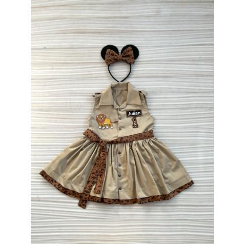 Personalized Brown Safari Outfit*Safari Adventure Costume*Toddler Wild OneCostume*Baby Safari Birthday Outfit*Wild Animal Kingdom GirlDress