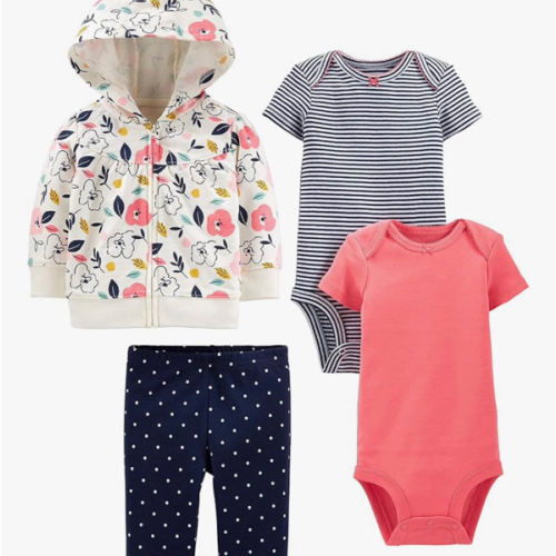 Simple Joys by Carter's baby-girls 4-piece Jacket, Pant, and Bodysuit Set