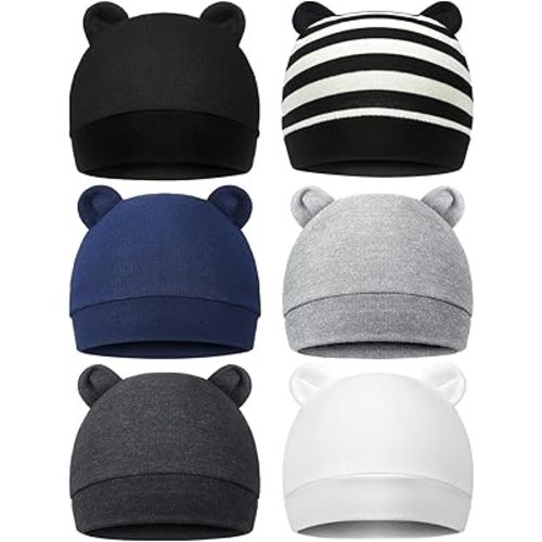 AMMENGBEI Baby Hat Mittens Newborn Hats for Boys Baby Hats 0-6 Months Beanie Caps