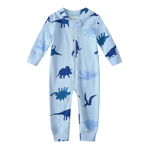 Owlivia Organic Cotton Baby Boy Girl Zip up Sleep 'N Play Pjs, Footless, Long Sleeve