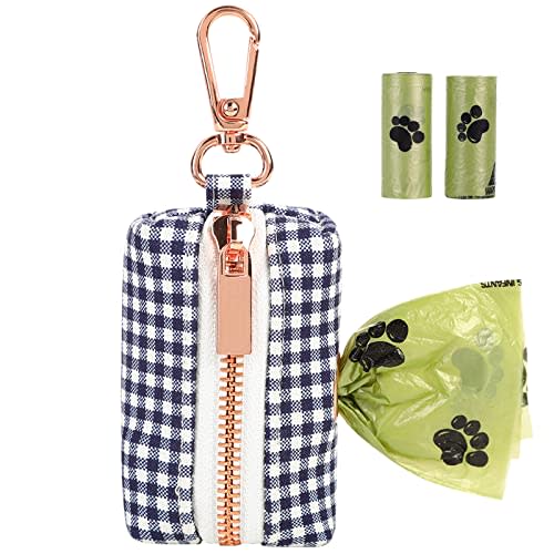 ARING PET Dog Waste Bag Dispenser, Cotton Doggy Poop Bags Holders Attach to Any Leashes, Portable Washable flamingo Pet Waste Pouch Dispenser with Metal Zipper