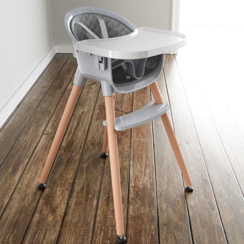 Fodoss 3-in-1 Wooden High Chair for Babies and Toddlers,Convertible Easy Clean Infant Highchair,Modern Design Silla para Comer De Bebe
