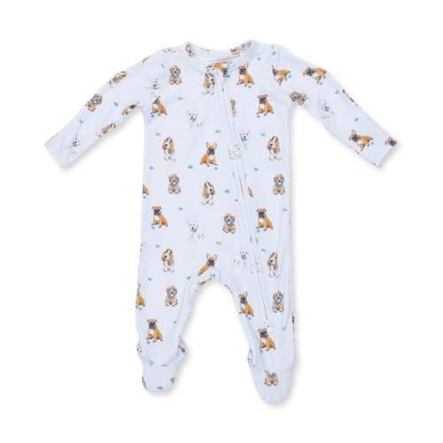 Bestie Dogs Blue - 2 Way Zipper Footie – Angel Dear