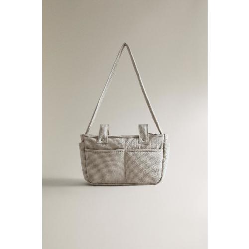 CHILDREN'S TRAVEL SUITCASE WITH A GINGHAM PATTERN