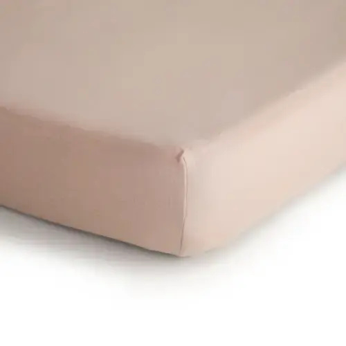 Mushie Extra Soft Muslin Crib Sheet – Blush