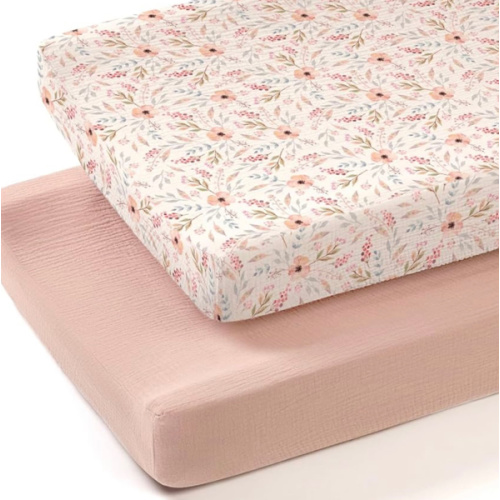 lulumoon Muslin Changing Pad Cover: 32x16 Fit Standard Rectangle Pad