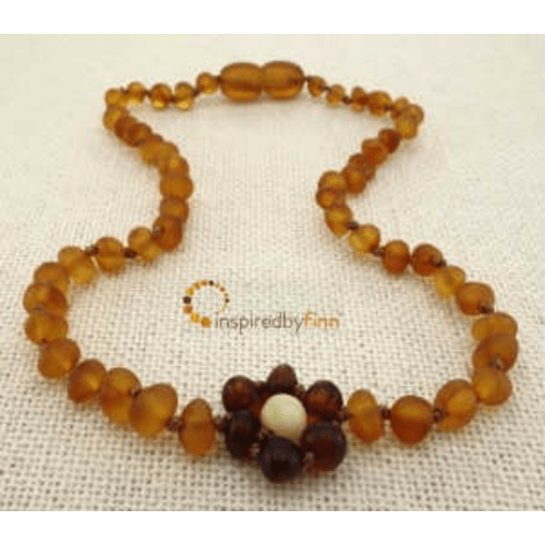 Child Baltic Amber Necklace - Brilliant Flower