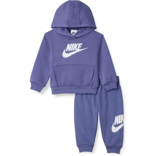 Nike Baby Sportswear Club Fleece Pullover Hoodie and Joggers 2-Piece Outfit Set (Large Swoosh Logo)