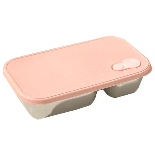 1 Pack Stainless Steel Snack Containers, Grab and Go Snack Containers Reusable,Dishwasher-Safe,Double Compartment Food Storage Containers with Lids for Travel and Outdoor Camping(Pink)