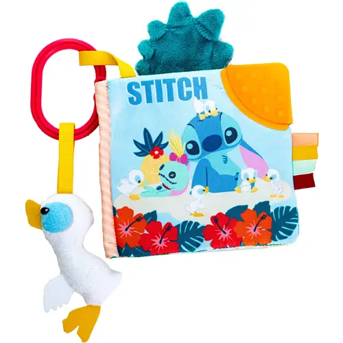 KIDS PREFERRED Disney Baby Lilo & Stitch Soft Book: Stitch ON-The-GO Soft Book, Blue Medium