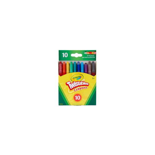 Crayola Mini Twistables Crayons, 10 Count, Assorted Durable Colors, No Sharpening Needed