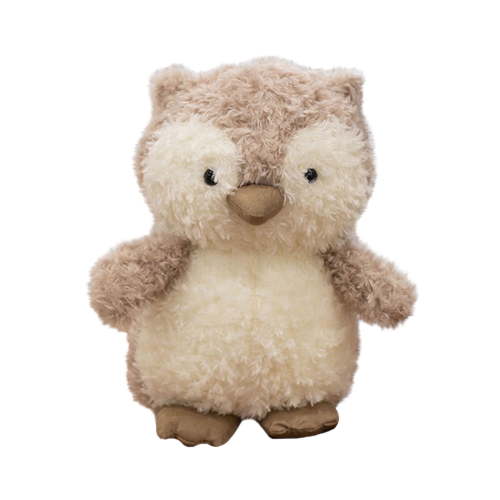 Cute Little Owl Plush Doll for Children, Cartoon Stuffed Animal Toy Gift, 12 Inch Realistic Owl Decor
