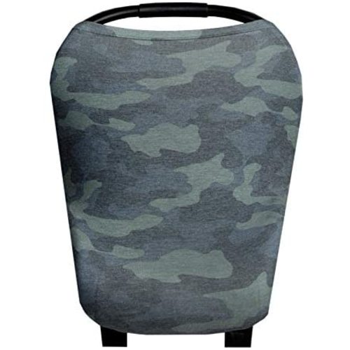 Baby Car Seat Cover Canopy and Nursing Cover Multi-Use Stretchy 5 in 1 Gift"Hunter" by Copper Pearl