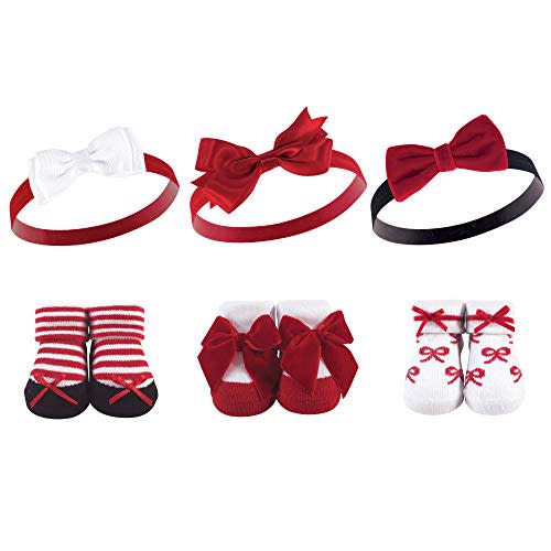 Hudson Baby Girl's Headband and Socks Giftset