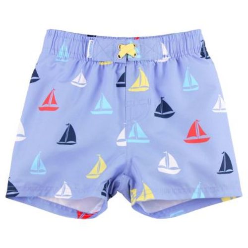RuggedButts Baby Boys Swim Trunks - Down By The Bay, Size: 6-12m