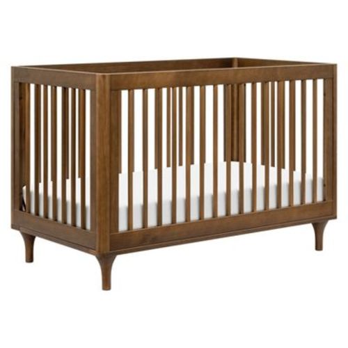 Babyletto Lolly 3-in-1 Convertible Crib with Toddler Bed Conversion Kit - Natural Walnut