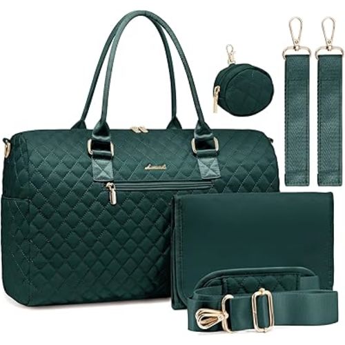 LOVEVOOK Diaper Bag Tote with Pacifier Case and Changing Pad, Large Capacity Mommy Bag for Hospital and Weekender Travel, Functional Baby Bag Newborn Baby Essential