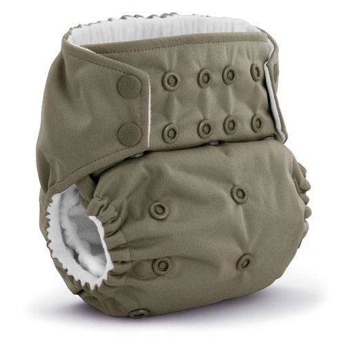 Kanga Care Rumparooz G3 Stay Dry Cloth Diaper Reusable One Size Pocket Diaper Patented Inner Double Gusset 2 pcs Microfiber Insert Soaker (6-55+ lbs) - Pebble