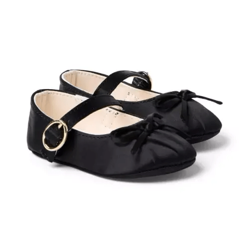 Baby Black Baby Satin Ballet Flat by Janie and Jack