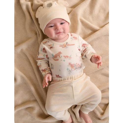 Cream Bush Babies 3 Piece Set - Baby Sets - Purebaby - Purebaby