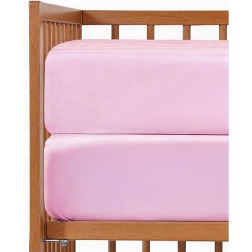CGK Linens Microfiber Baby Crib Sheets – 2-Pack, Soft, Breathable Fitted Crib Sheets, Oeko-Tex Certified in Light Pink, Size Standard Crib/Toddler