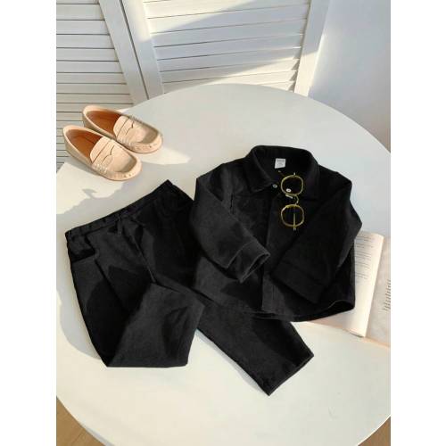 SHEIN 2pcs Baby Boy Classic Casual Gentleman Style Button Down Shirt & Pants Set, Suitable For Fall/Winter, Indoor/Outdoor, Party, Wedding | SHEIN USA