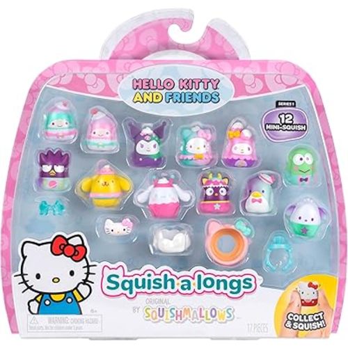 Squish-a-longs Hello Kitty and Friends Dreamland Mini-Squish + Accessory 12-Pack