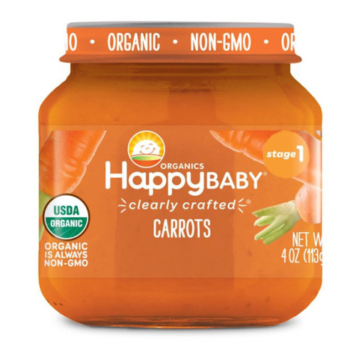 Happy Baby Organics Clearly Crafted Stage 1 Carrots Jar - 4oz