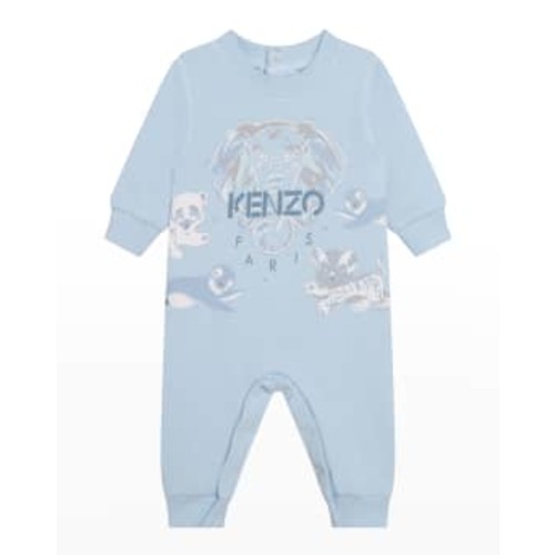 Boy's Baby Animals Coverall, Size Newborn-6M