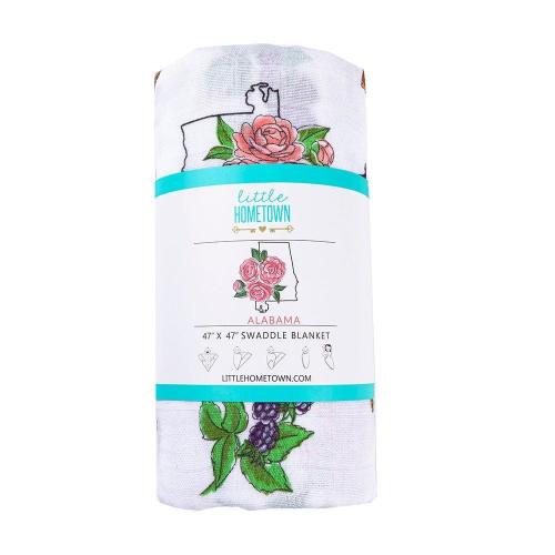 Alabama Swaddle Blanket | Baby Shower Gift (Floral) – Little Hometown