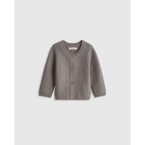 100% Organic Cotton Sweater Cardigan in Ivory