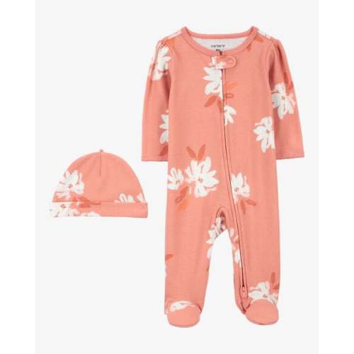 Baby 2-Piece Floral Sleep & Play Pajamas & Cap Set - Carter's | Carter's
