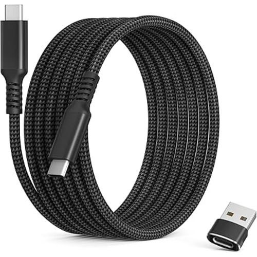 Basesailor USB C to USB C Cord 60W 10FT with USB Adapter for Samsung S26