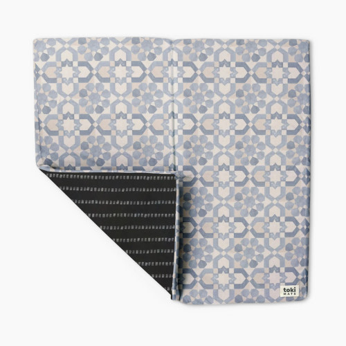 Toki Mats Standard Padded Play Mat - Blue Tile, Non-Organic Insert
