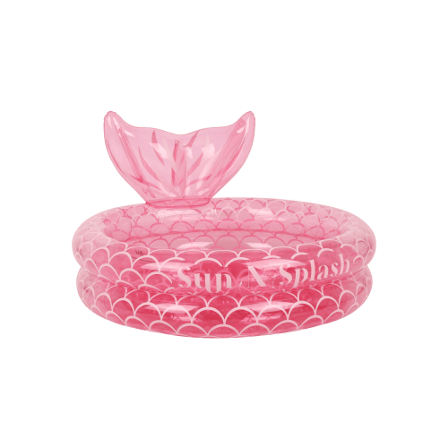 Sun N Splash Pink Mermaid Inflatable Kiddie Pool for Kids Ages 3+