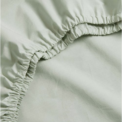 Cozy Cloud Muted Teal Washed 100% Organic Cotton Baby Crib Fitted Sheet