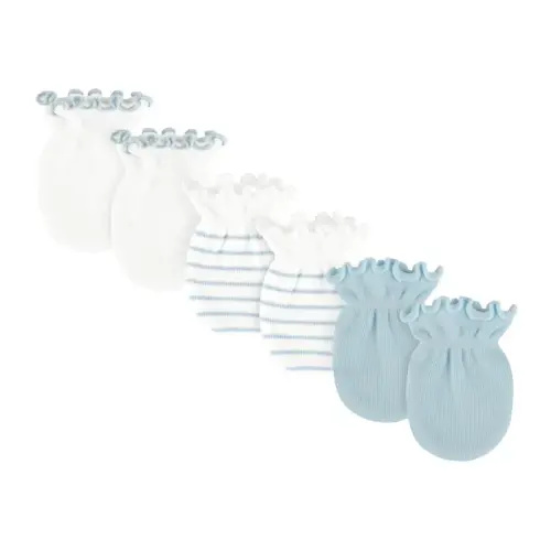 4Baby Scratch Mittens 3 Pack Blue | Baby Bunting AU