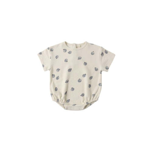 Relaxed Short Sleeve Bubble Romper | Blueberries - Jane’s