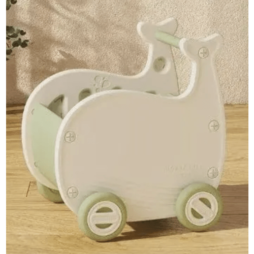BABY WALKER CART - WHALE [GREEN]