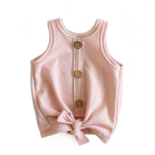 tie-up tank - ballet pink